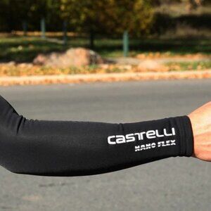 Castelli Nano Flex Arm Warmers Men's Size XL NWT Black